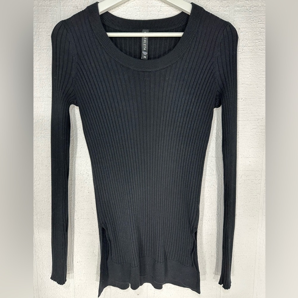 Athleta knit black sweater size XS